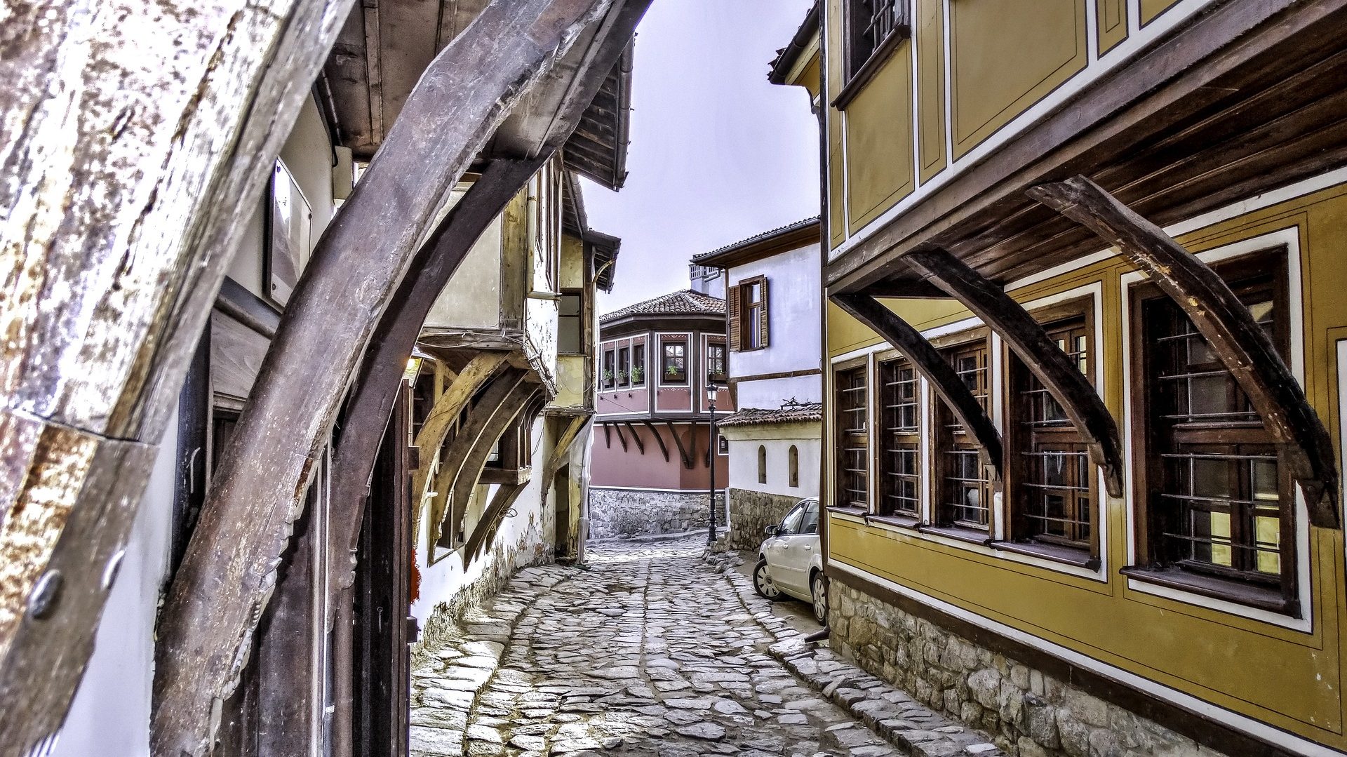 La antigua ciudad de Plovdiv en Bulgaria